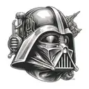 darth Vader mask tattoo design idea