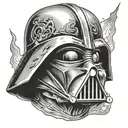 darth Vader mask tattoo design idea