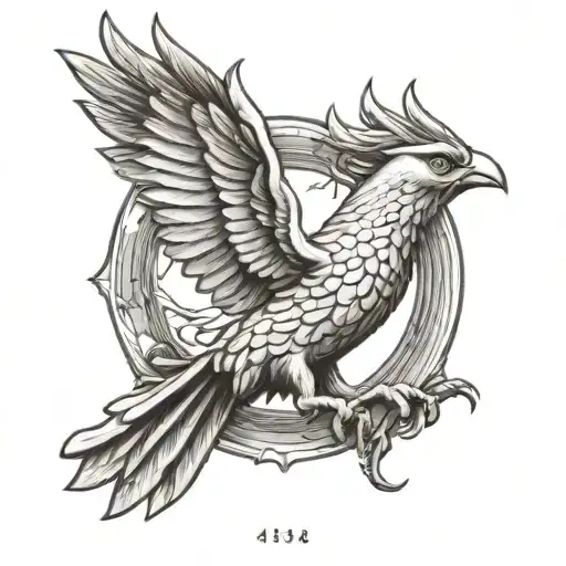 Realistuc Liverbird logo tattoo design idea