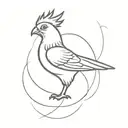 Realistic Liverbird tattoo design idea