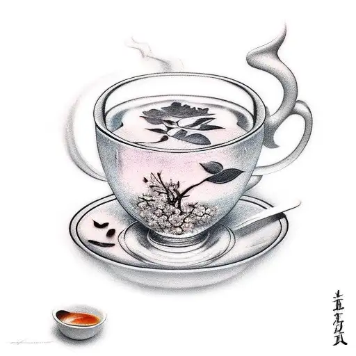 jasmine tea tattoo design idea
