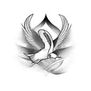 Dove tattoo design idea
