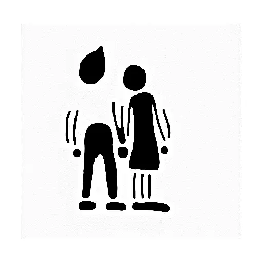 mom with 2 sons tattoo design idea