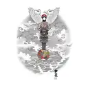 icarus falling tattoo design idea