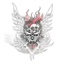 icarus falling tattoo design idea