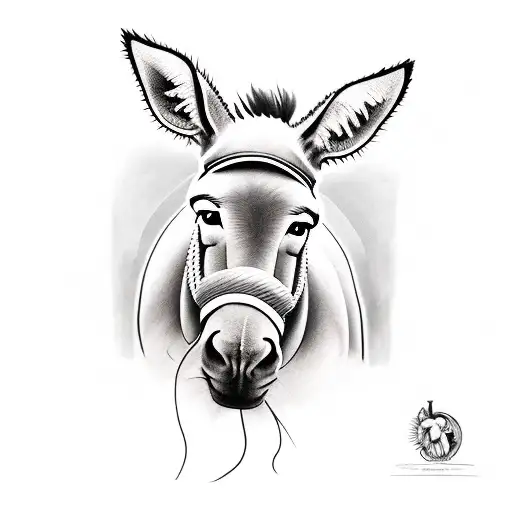 donkey tattoo design idea