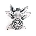 donkey tattoo design idea