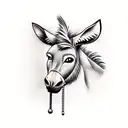 donkey tattoo design idea