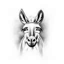 donkey tattoo design idea