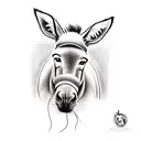 donkey tattoo design idea