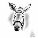 donkey tattoo design idea