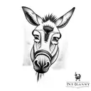 donkey tattoo design idea