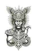 Aztec God tattoo design idea