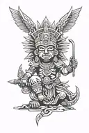 Aztec God tattoo design idea