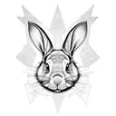 evil rabbit tattoo design idea