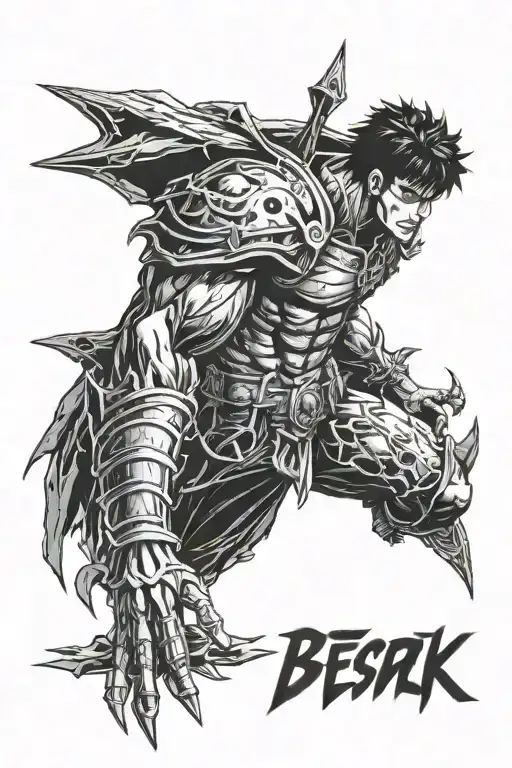 Anime Berserk Guts tattoo design idea