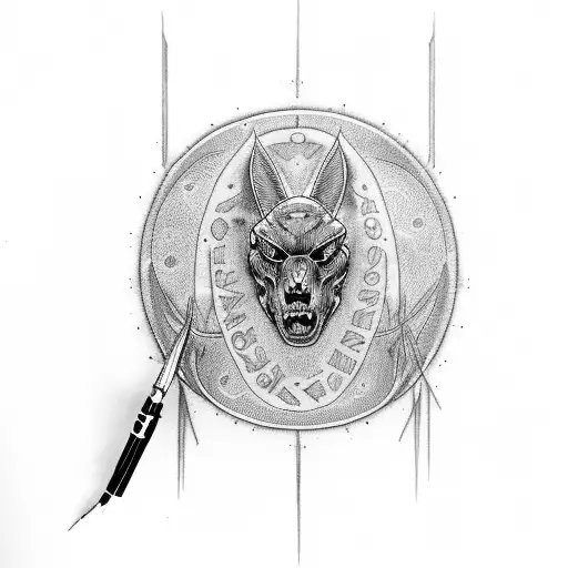 1968 Dodge Charger tattoo design idea