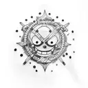 luffy one piece tattoo design idea
