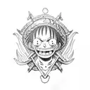 luffy one piece tattoo design idea