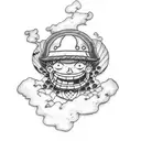 luffy one piece tattoo design idea