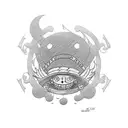 luffy one piece tattoo design idea