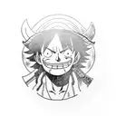 luffy one piece tattoo design idea