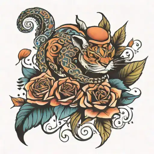 slow party tattoo design idea