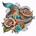 slow party tattoo design idea