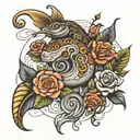 slow party tattoo design idea