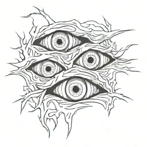scary eyes tattoo design idea