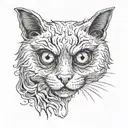 scary eyes tattoo design idea