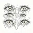 scary eyes tattoo design idea