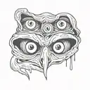 scary eyes tattoo design idea