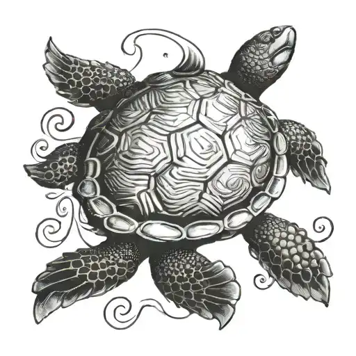 Shellback turtle with the words "Imperium Neptuni Regis" tattoo design idea