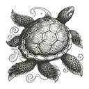 Shellback turtle with the words "Imperium Neptuni Regis" tattoo design idea