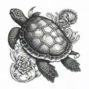Shellback turtle with the words "Imperium Neptuni Regis" tattoo design idea