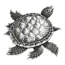 Shellback turtle with the words "Imperium Neptuni Regis" tattoo design idea