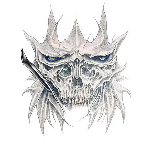 Espada de dos filos tattoo design idea