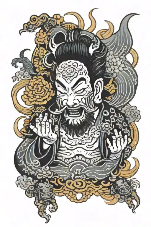 God and the hand tattoo design idea