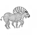 a zebra tattoo design idea