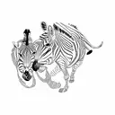 a zebra tattoo design idea