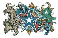 Dallas cowboys Dallas mavericks Dallas stars Texas rangers  tattoo design idea