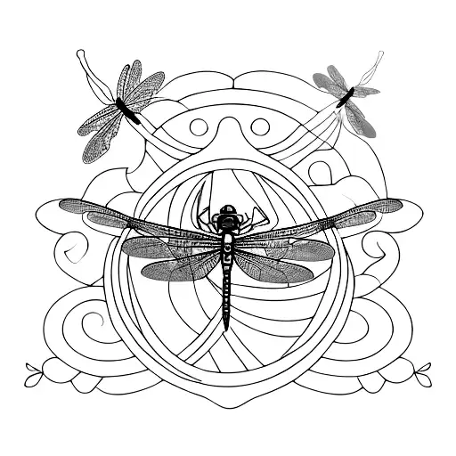 Dragonfly mother daughter symbology  tattoo design idea