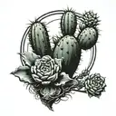 The last cactus  dead  tattoo design idea