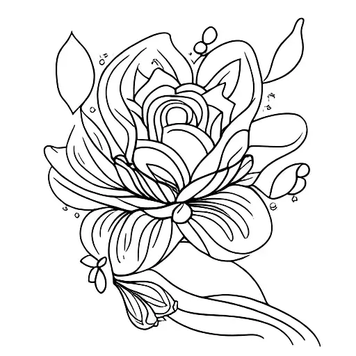A tattoo of a therapist's chair with a blooming flower on it tattoo design idea