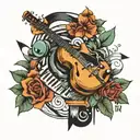 son,music, athletic  tattoo design idea