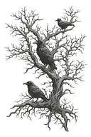 Dead Tree Crows tattoo design idea