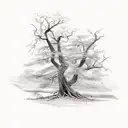 dead tree tattoo design idea