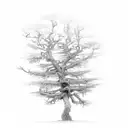 dead tree tattoo design idea