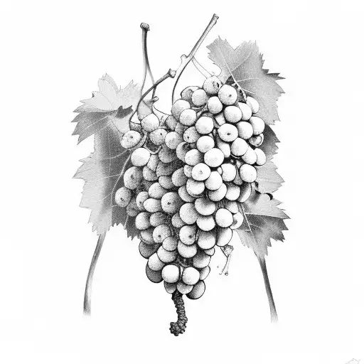 Grapes Maturing into Landmarks tattoo design idea